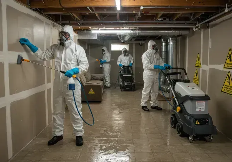 Basement Moisture Removal and Structural Drying process in Alum Rock, CA